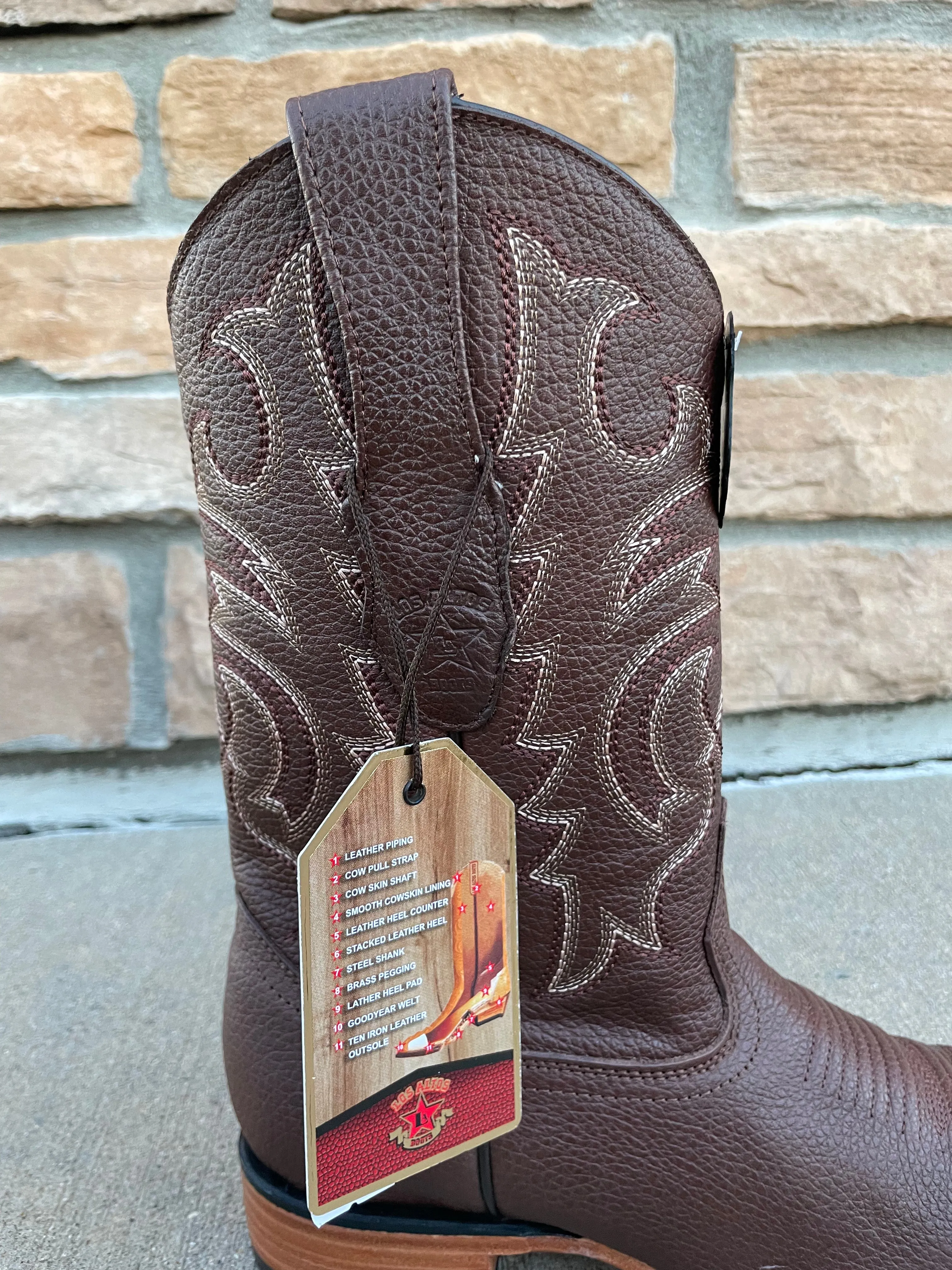 Men's Los Altos Grisly Wide Square Toe Boots