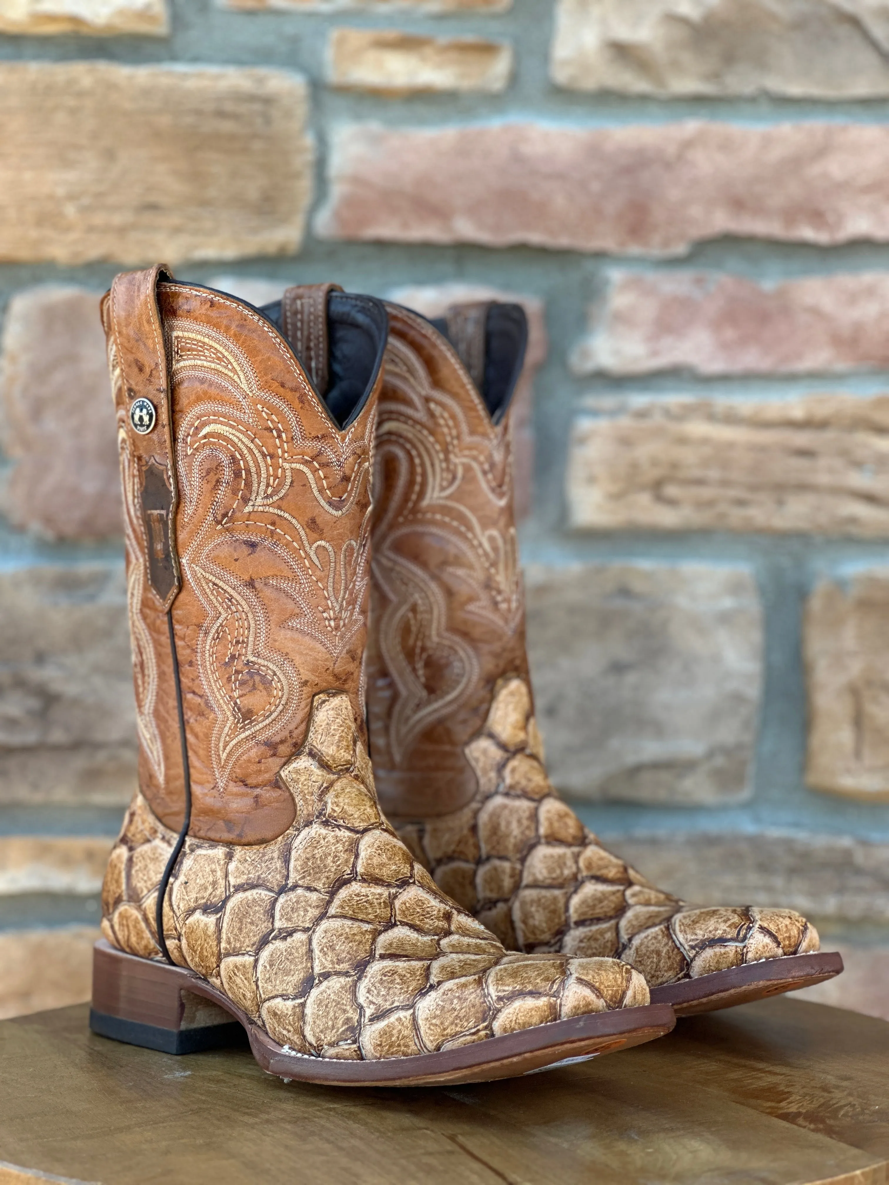 Men's Tanner Mark Oryx Fish Print Boots