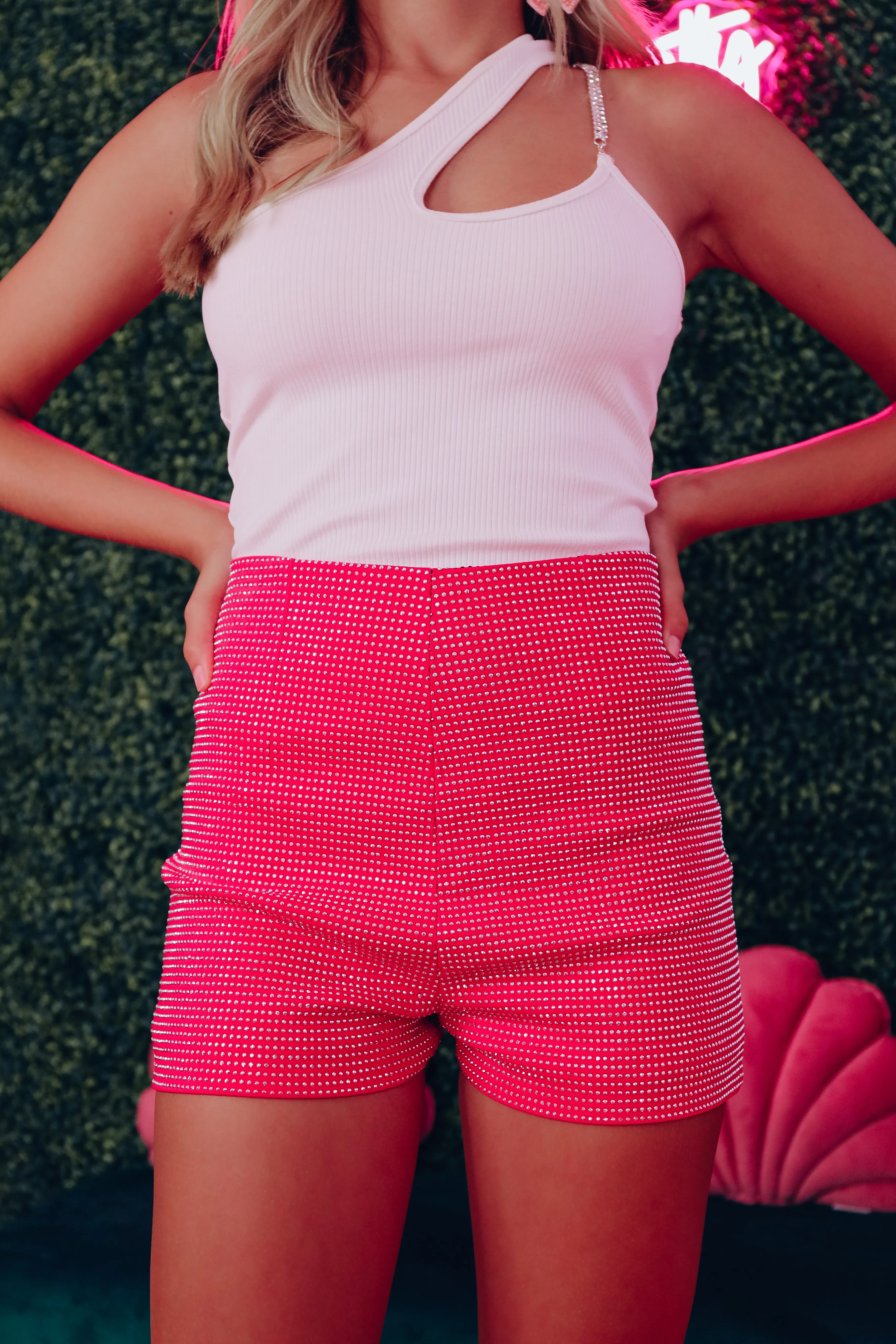Montana Rhinestone Shorts - Pink