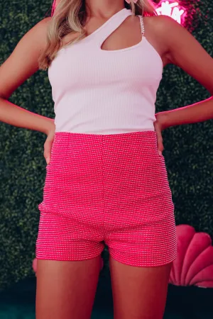 Montana Rhinestone Shorts - Pink