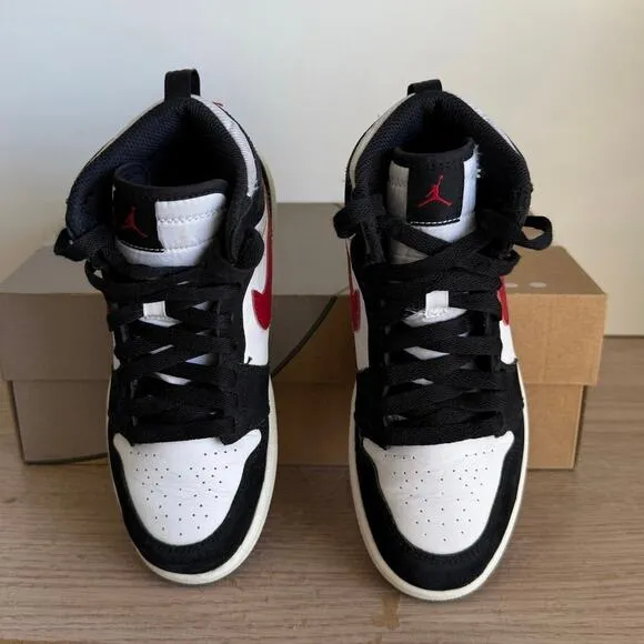 Nike Air Jordan 1 Retro Gym Red/White Kids Sneakers - SZ 3 Y