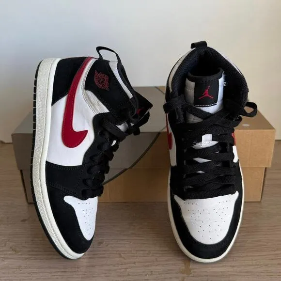 Nike Air Jordan 1 Retro Gym Red/White Kids Sneakers - SZ 3 Y