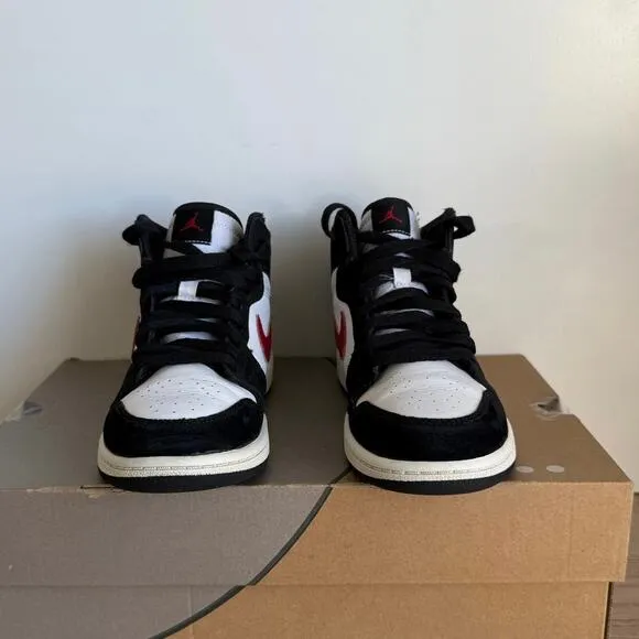 Nike Air Jordan 1 Retro Gym Red/White Kids Sneakers - SZ 3 Y