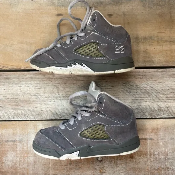 Nike Air Jordan 5 V Retro GS Wolf Grey Sneakers Shoes