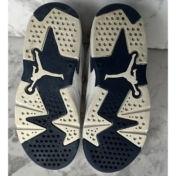 Nike Air Jordan 6 Retro TD Midnight Navy White 384667-141 Toddler 10c Sneakers