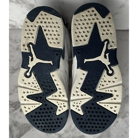 Nike Air Jordan 6 Retro TD Midnight Navy White 384667-141 Toddler 10c Sneakers