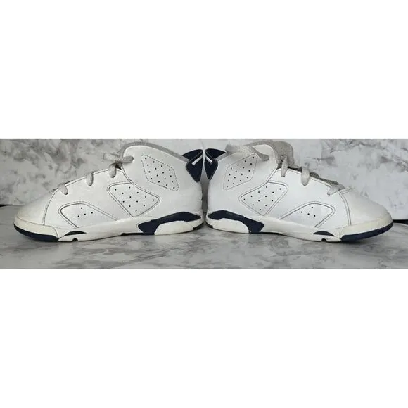Nike Air Jordan 6 Retro TD Midnight Navy White 384667-141 Toddler 10c Sneakers