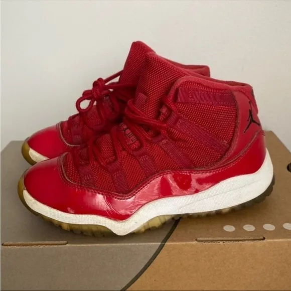 Nike Air Jordan Retro 11 “Gym Red Win Like 96” Toddler Sneakers- SZ 13 C