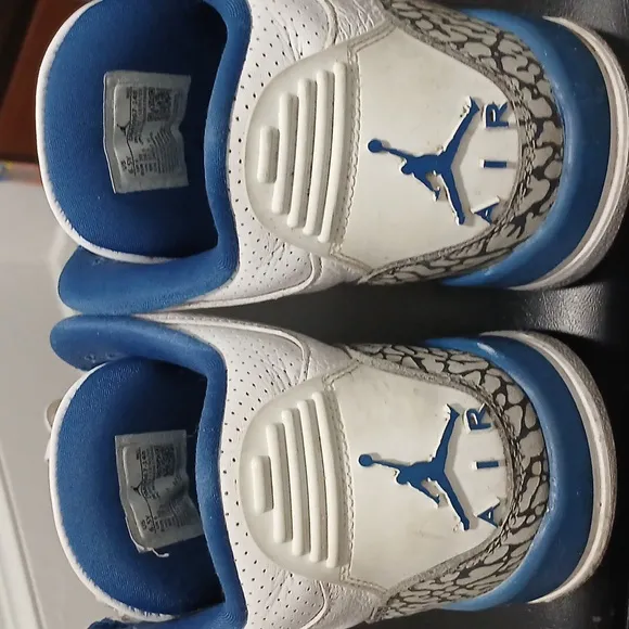 Nike Air Jordan Retro 3 Blue Gold Washington Wizards Mid Sneakers 6.5 Kids