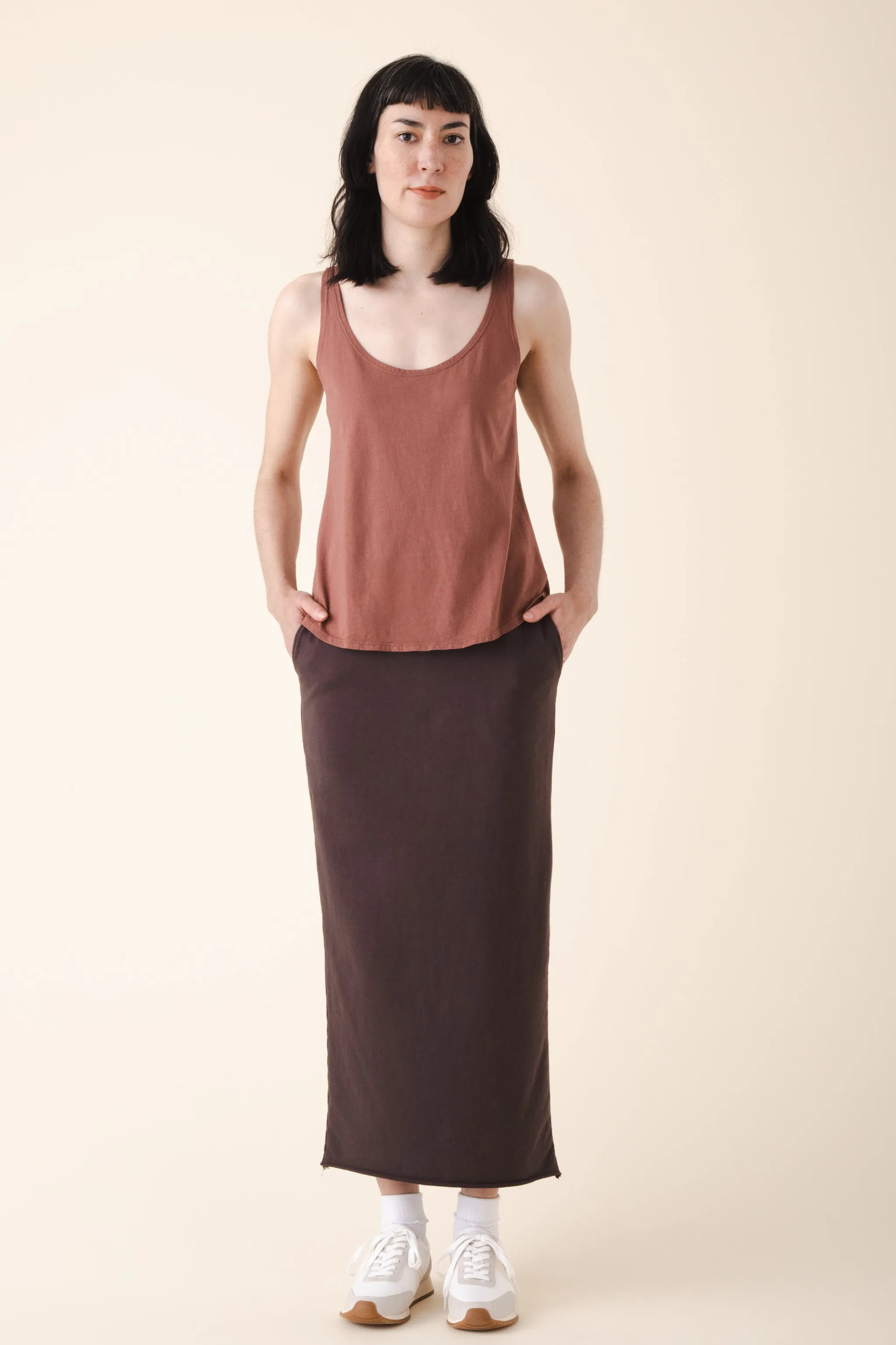 Organic Fleece Sweatskirt in Felt