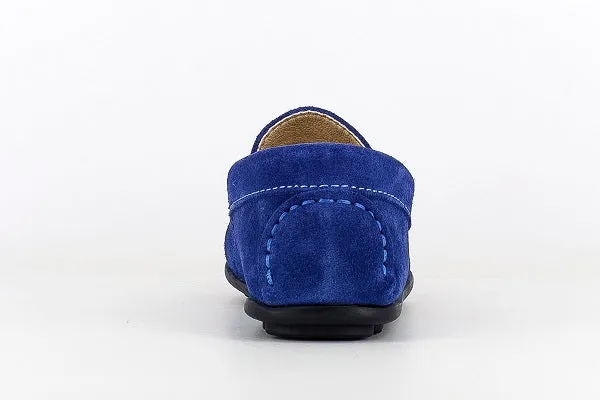Pablosky Kids Lite Navy Suede Boys Loafers Shoe - 125917