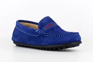 Pablosky Kids Lite Navy Suede Boys Loafers Shoe - 125917