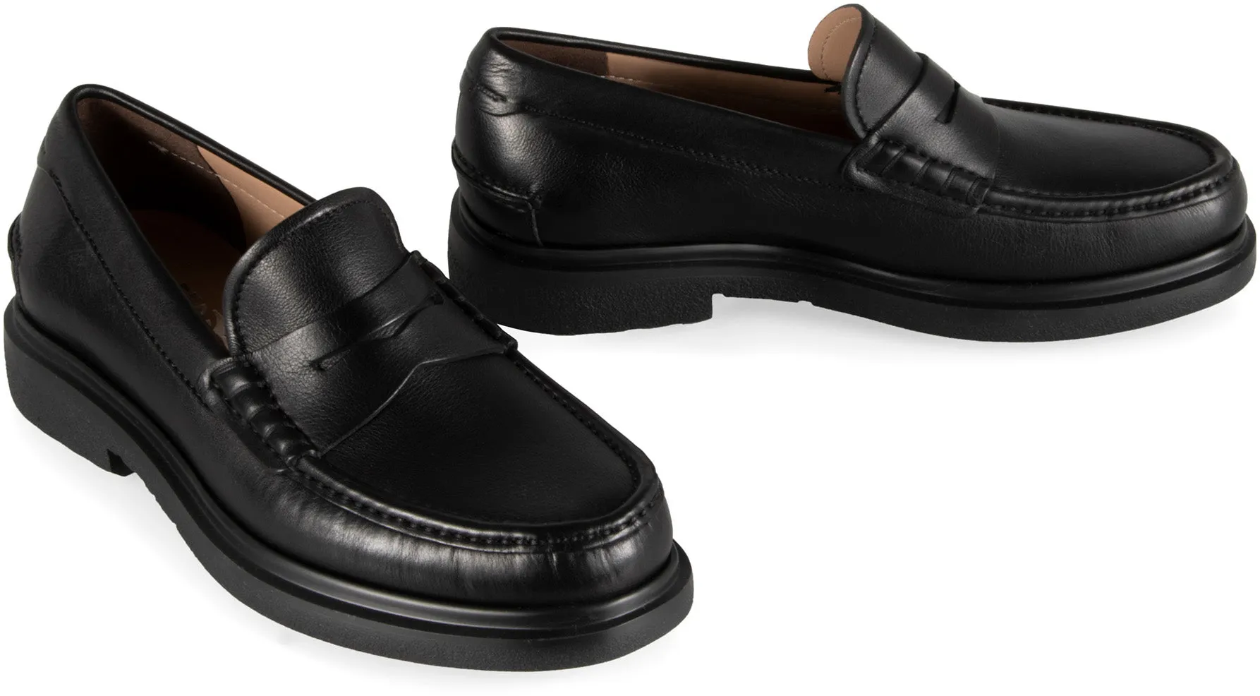 Penny leather loafers