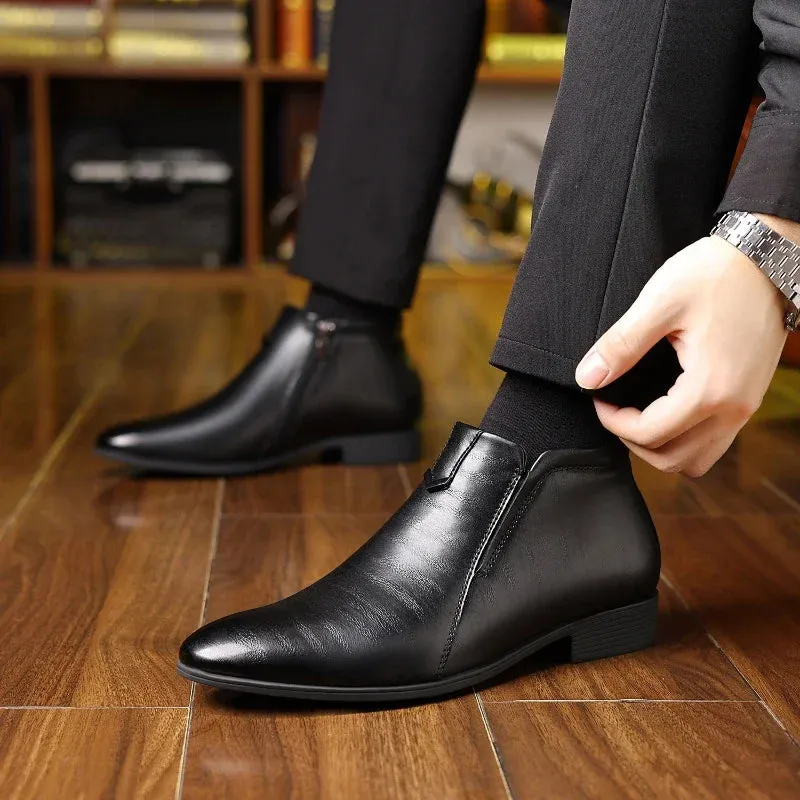 Pierre™ Chic Leather Boots with Zip