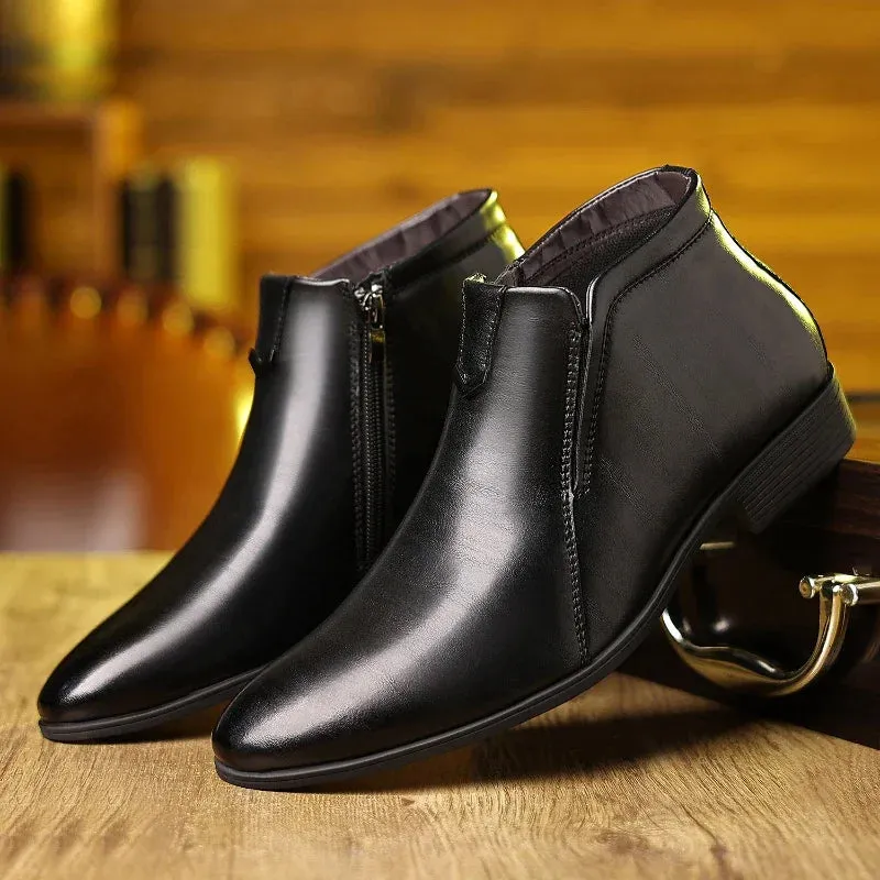 Pierre™ Chic Leather Boots with Zip