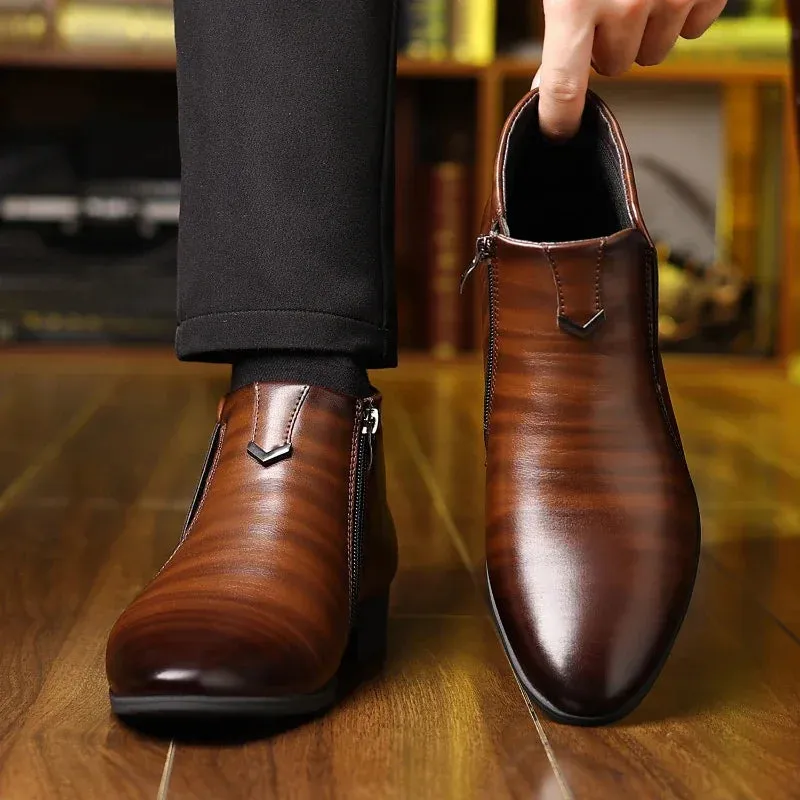 Pierre™ Chic Leather Boots with Zip