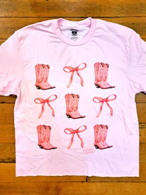 Pink Bows & Pink Boots T-Shirt - WS