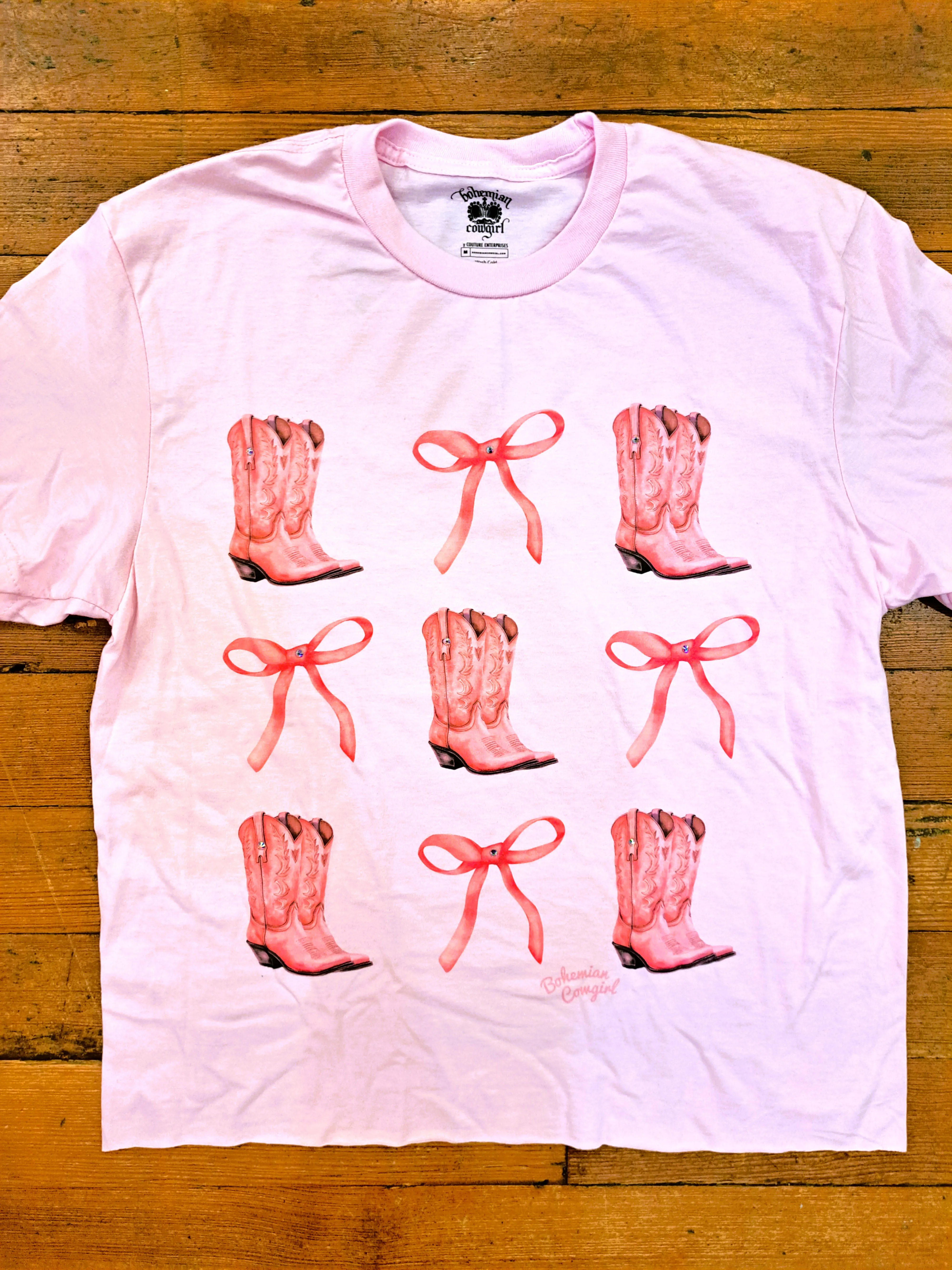 Pink Bows & Pink Boots T-Shirt - WS