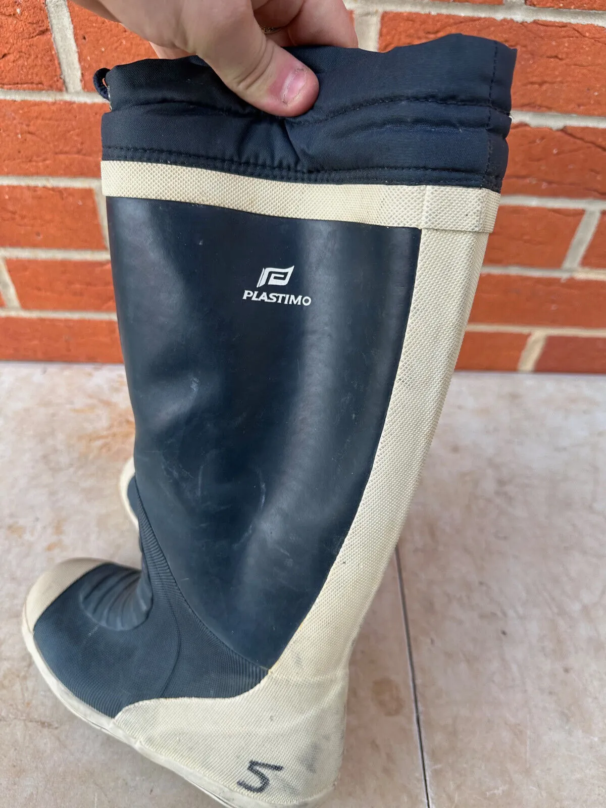 Plastimo Safety Rubber Wellies Sailing Boots - Size UK 5 - EU 38
