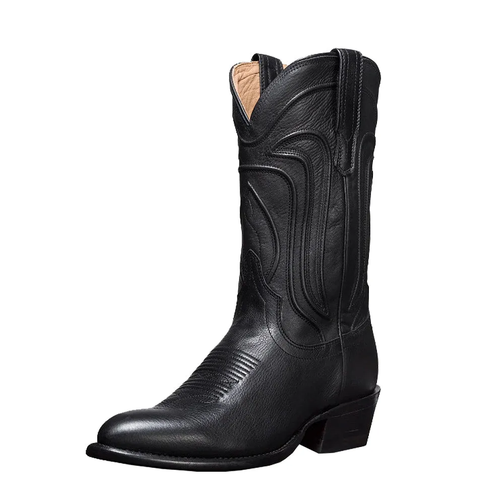 Pointed Toe Western Inspired Embroider Cowboy Men Boots