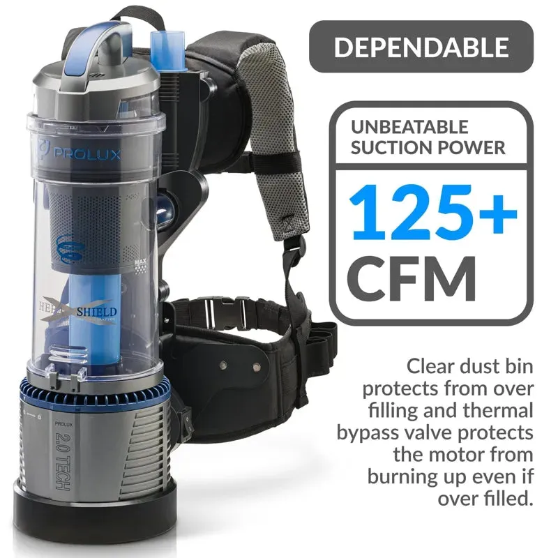 Prolux Lightweight 2.0 Bagless Upright Backpack Vacuum