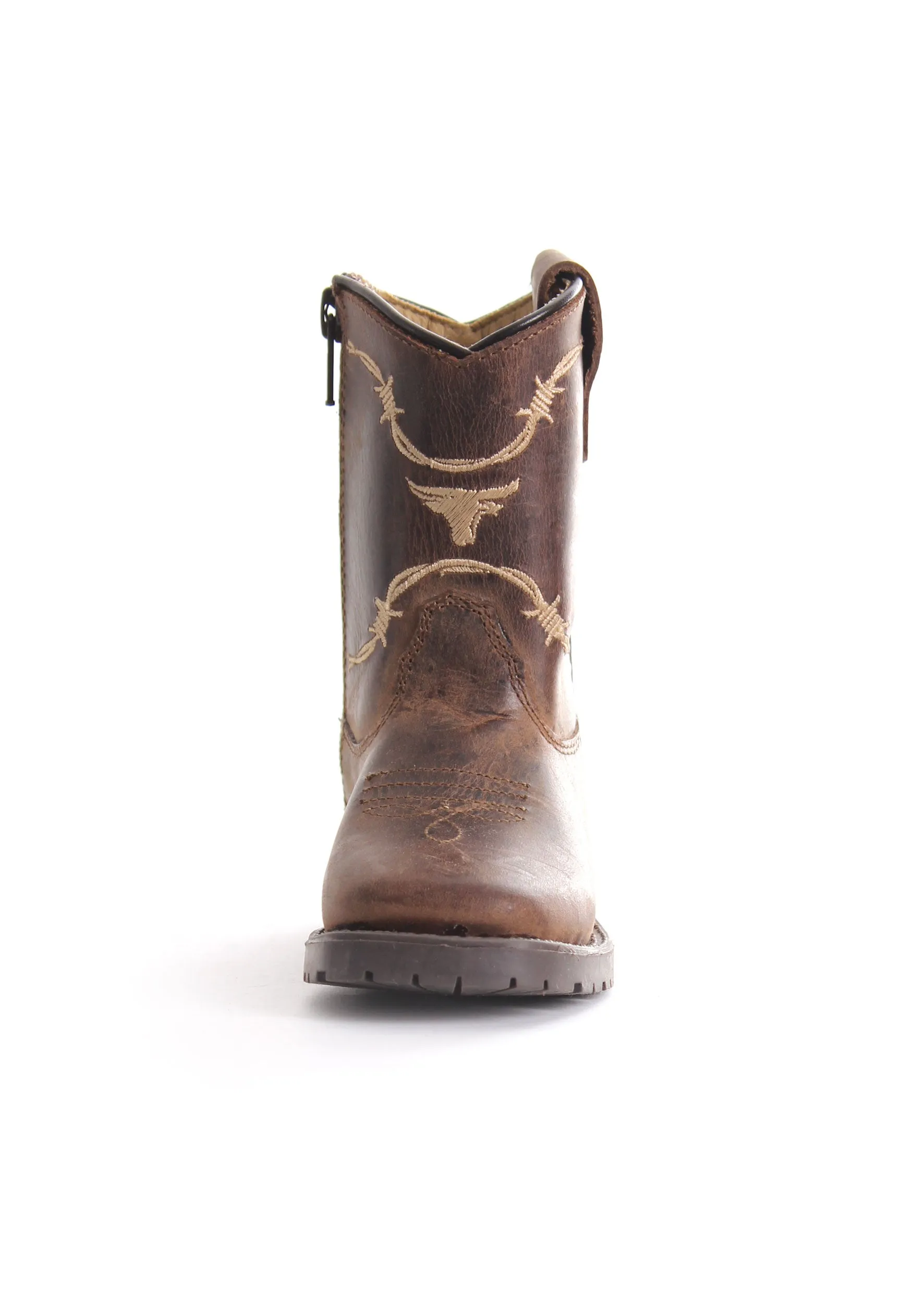 Pure Western Kit Toddler Boot - Oil Distress Brown