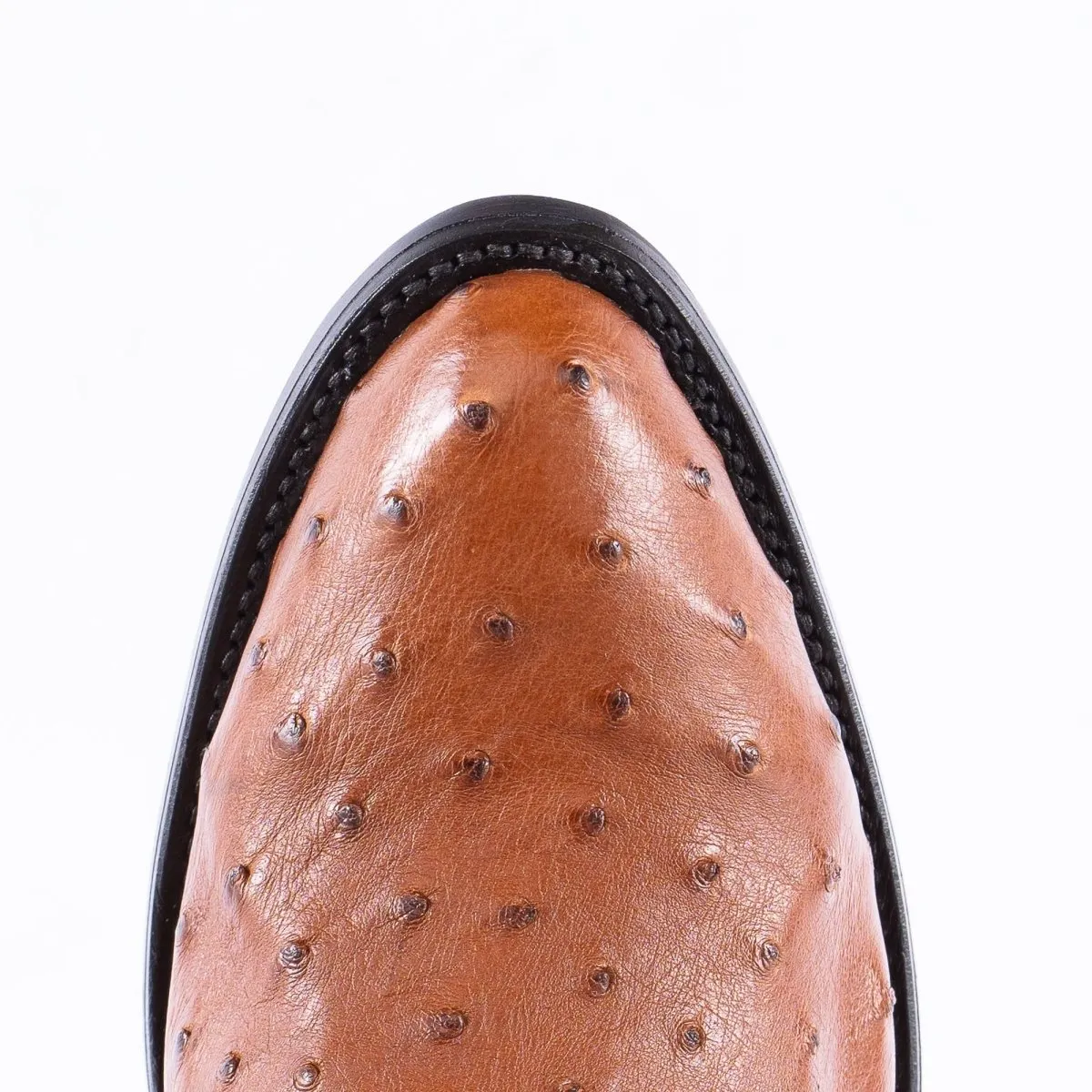 RANCHO SEMENTAL EXOTIC LEATHER Ostrich Cognac Cowboy Boots