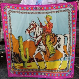 Ranger Long Tall  Pink Wild Rag Silk Scarf
