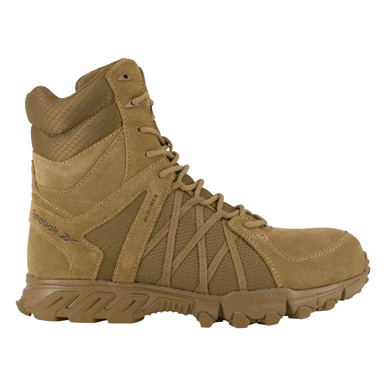 Reebok Tactical Men's 8 Inch Trailgrip Tactical Boot with Side Zip Coyote RB3460