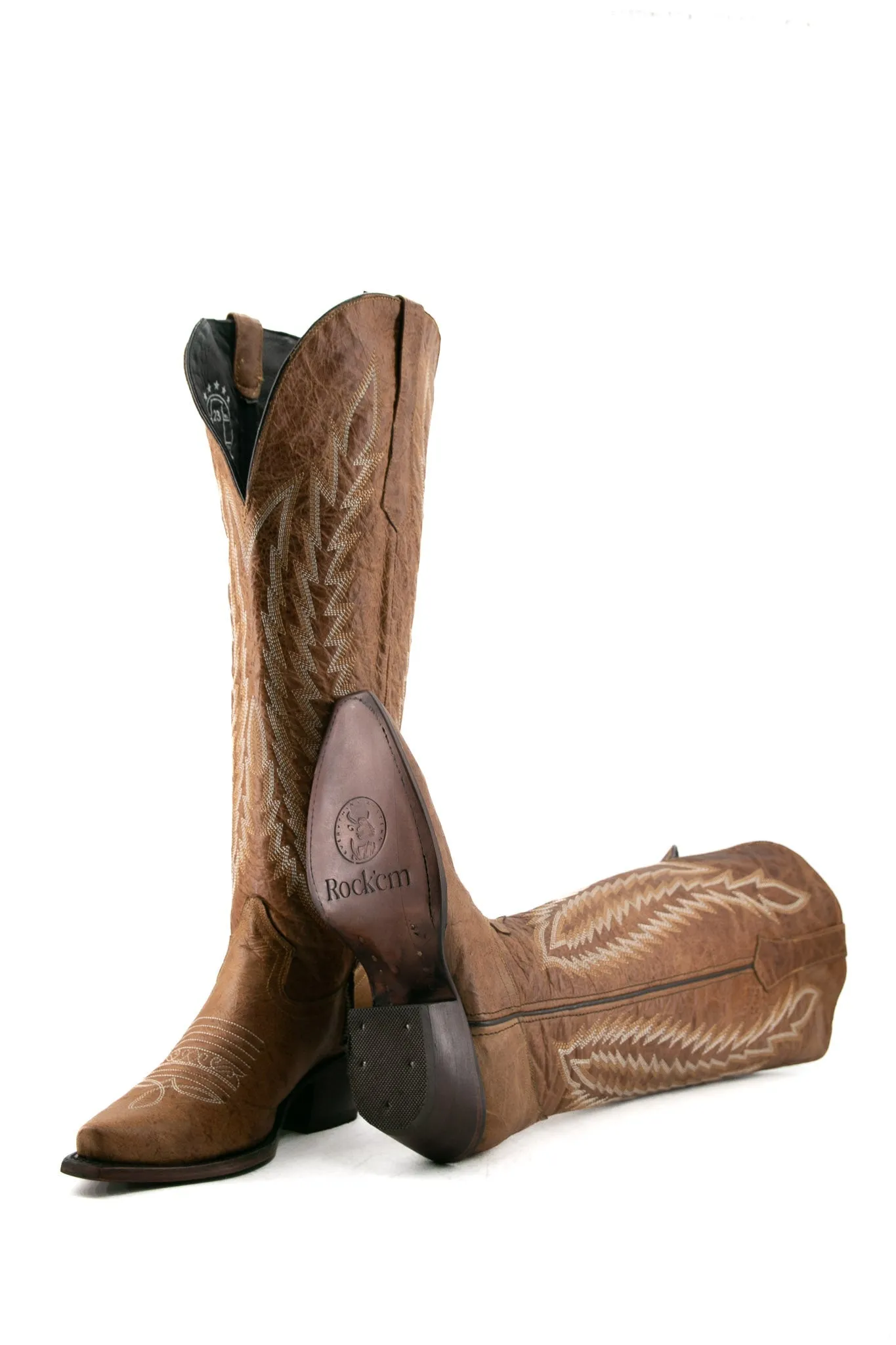 Rock'Em Valentina Tall Snip Toe WIDE CALF Friendly Cowgirl Boots