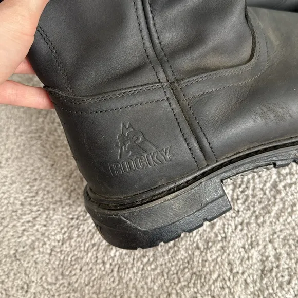 Rocky Men's Western Black Boots, Original Ride Flx - Size 9.5W