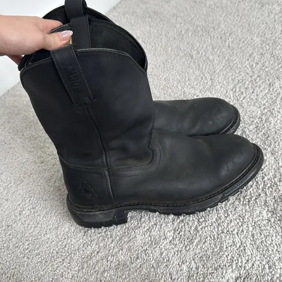 Rocky Men's Western Black Boots, Original Ride Flx - Size 9.5W