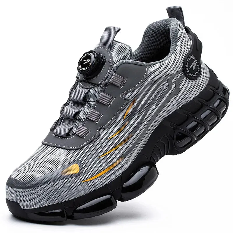 Rotating Button Safety Work Shoes for Men