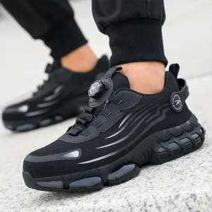 Rotating Button Safety Work Shoes for Men