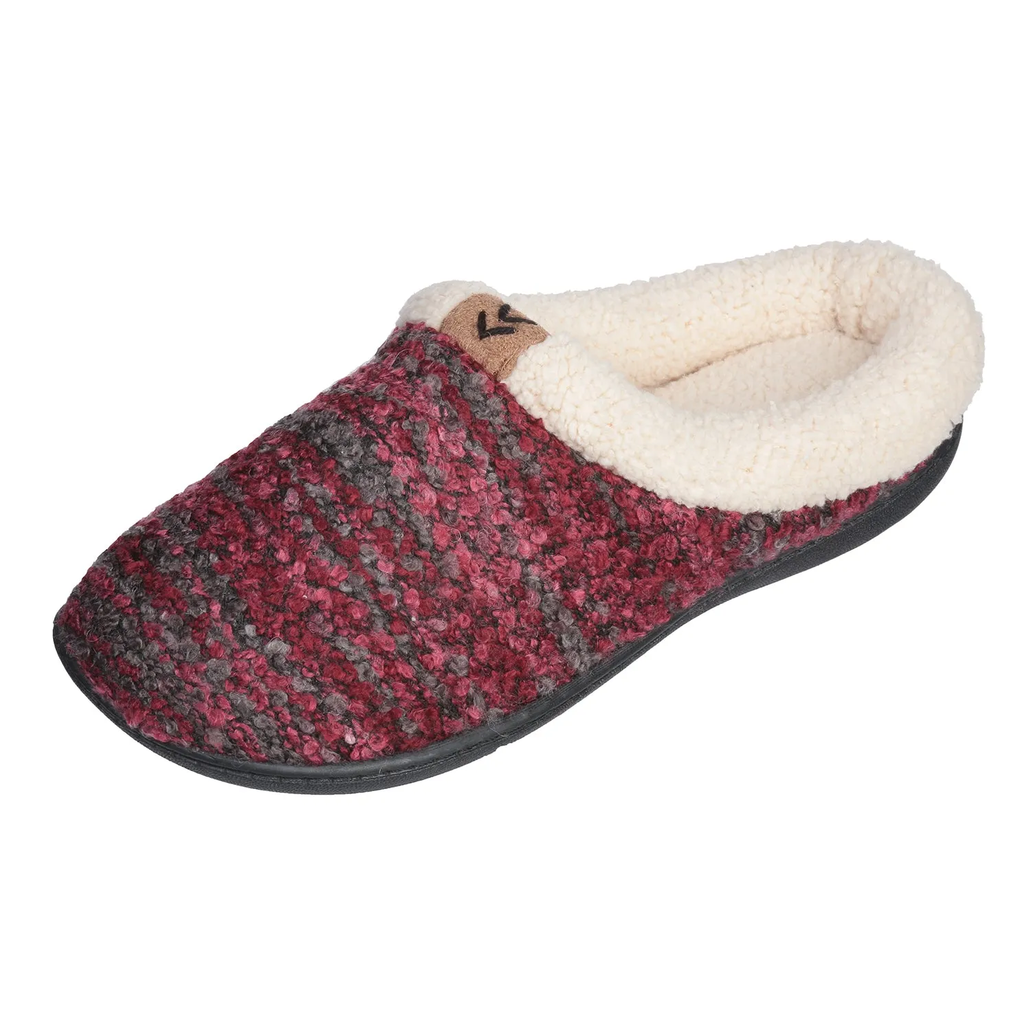 Roxoni Womens Knitted Fleece Lined Clog Slippers Warm House Shoe