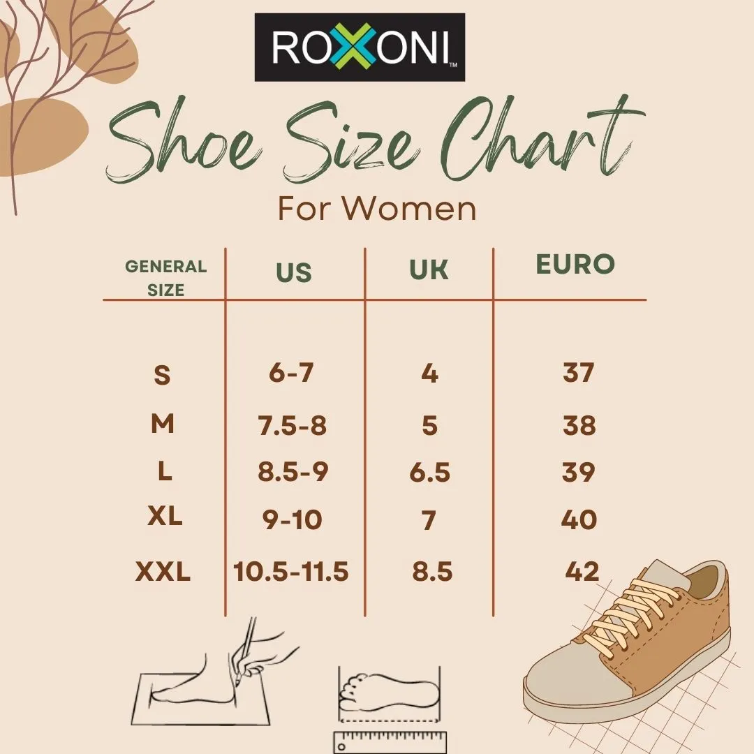 Roxoni Womens Knitted Fleece Lined Clog Slippers Warm House Shoe