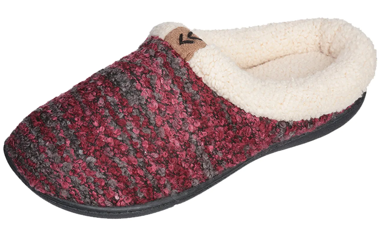 Roxoni Womens Knitted Fleece Lined Clog Slippers Warm House Shoe