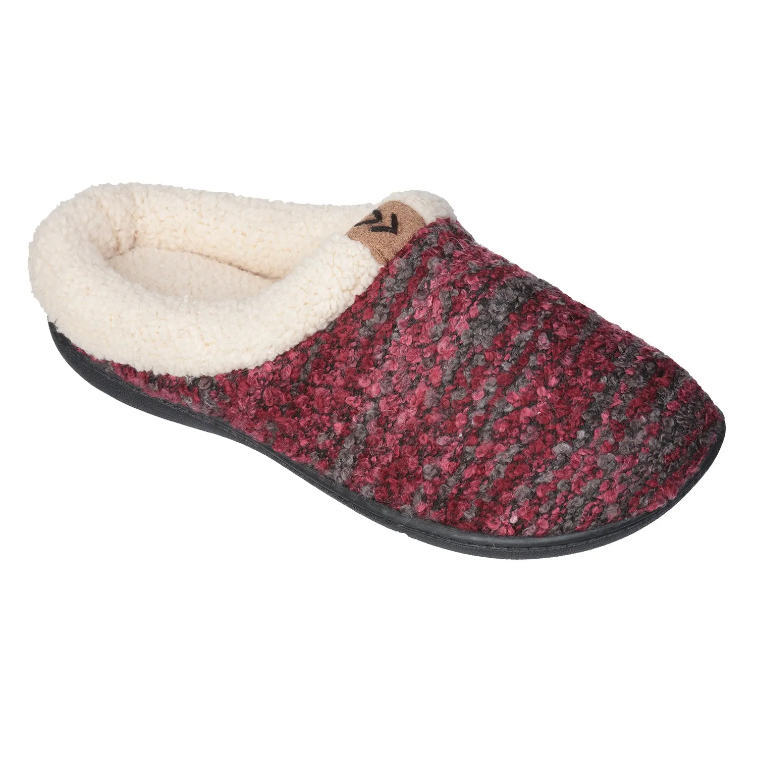 Roxoni Womens Knitted Fleece Lined Clog Slippers Warm House Shoe