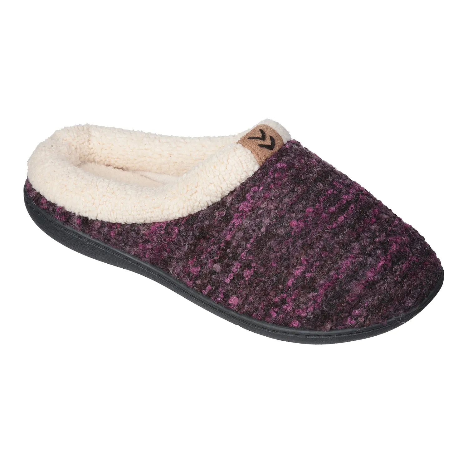 Roxoni Womens Knitted Fleece Lined Clog Slippers Warm House Shoe