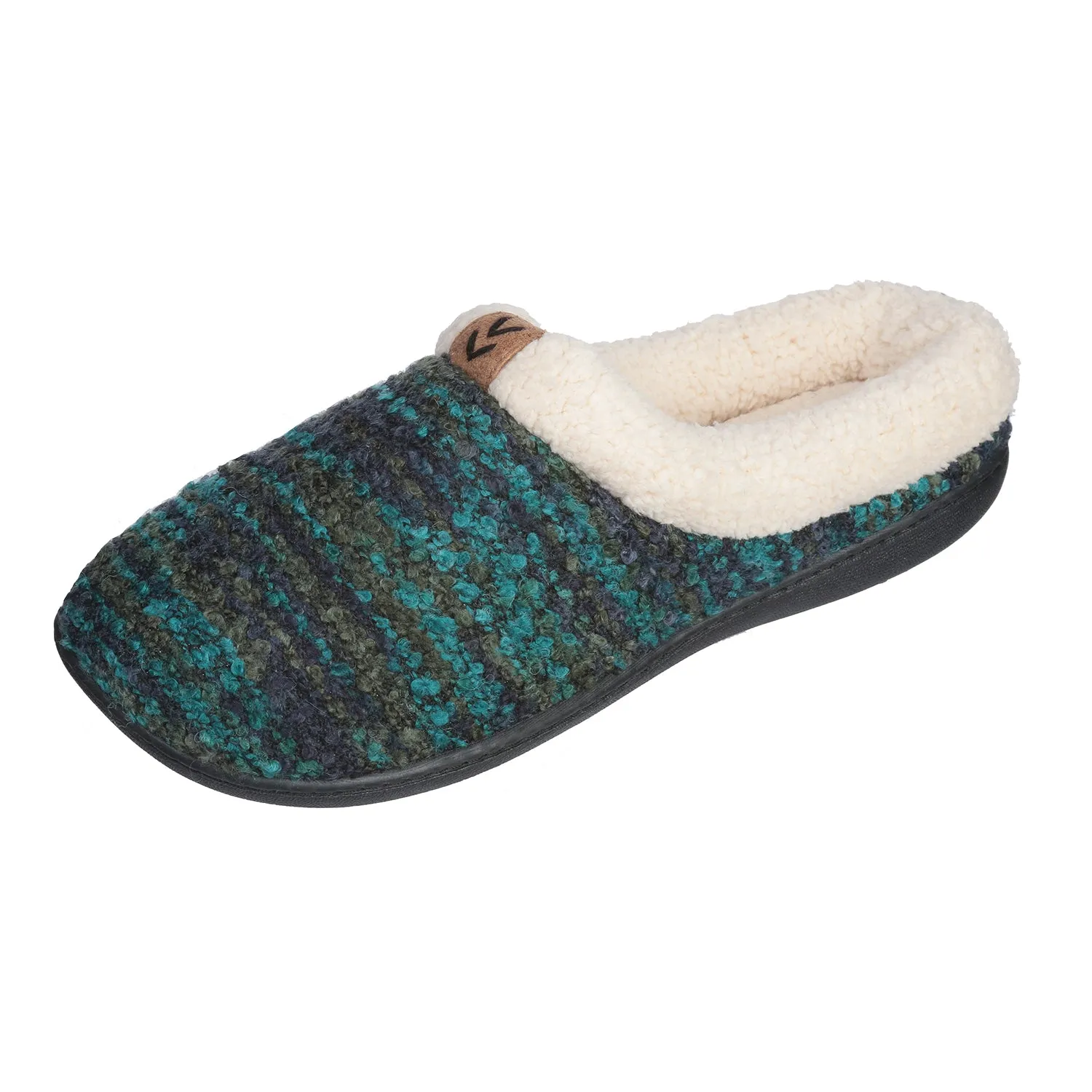 Roxoni Womens Knitted Fleece Lined Clog Slippers Warm House Shoe