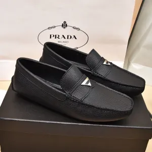 Saffiano Driving Leather Loafer