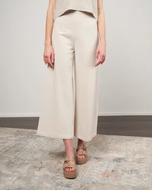 sig wide leg trouser - oatmeal