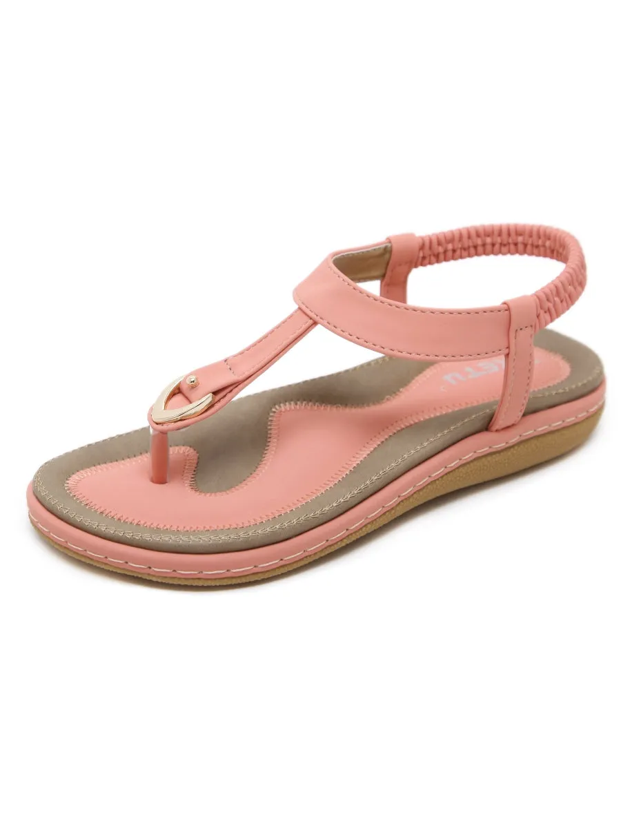 Signature T-Strap Peach Slingback Sandal