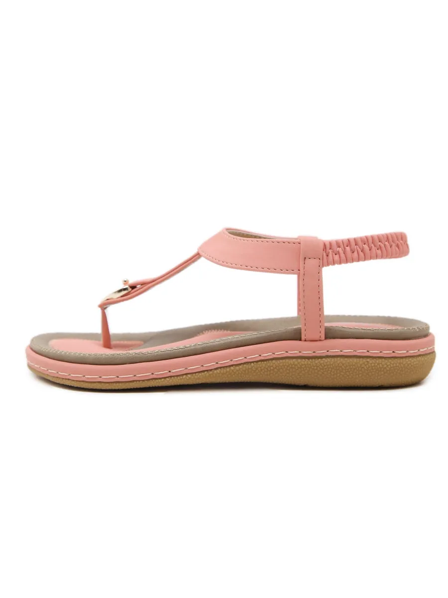 Signature T-Strap Peach Slingback Sandal