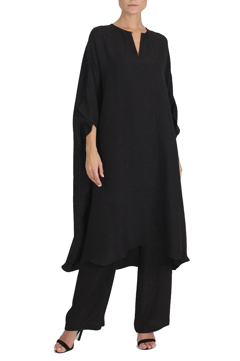 Silk Croco Jacquard Midi Boubou Caftan