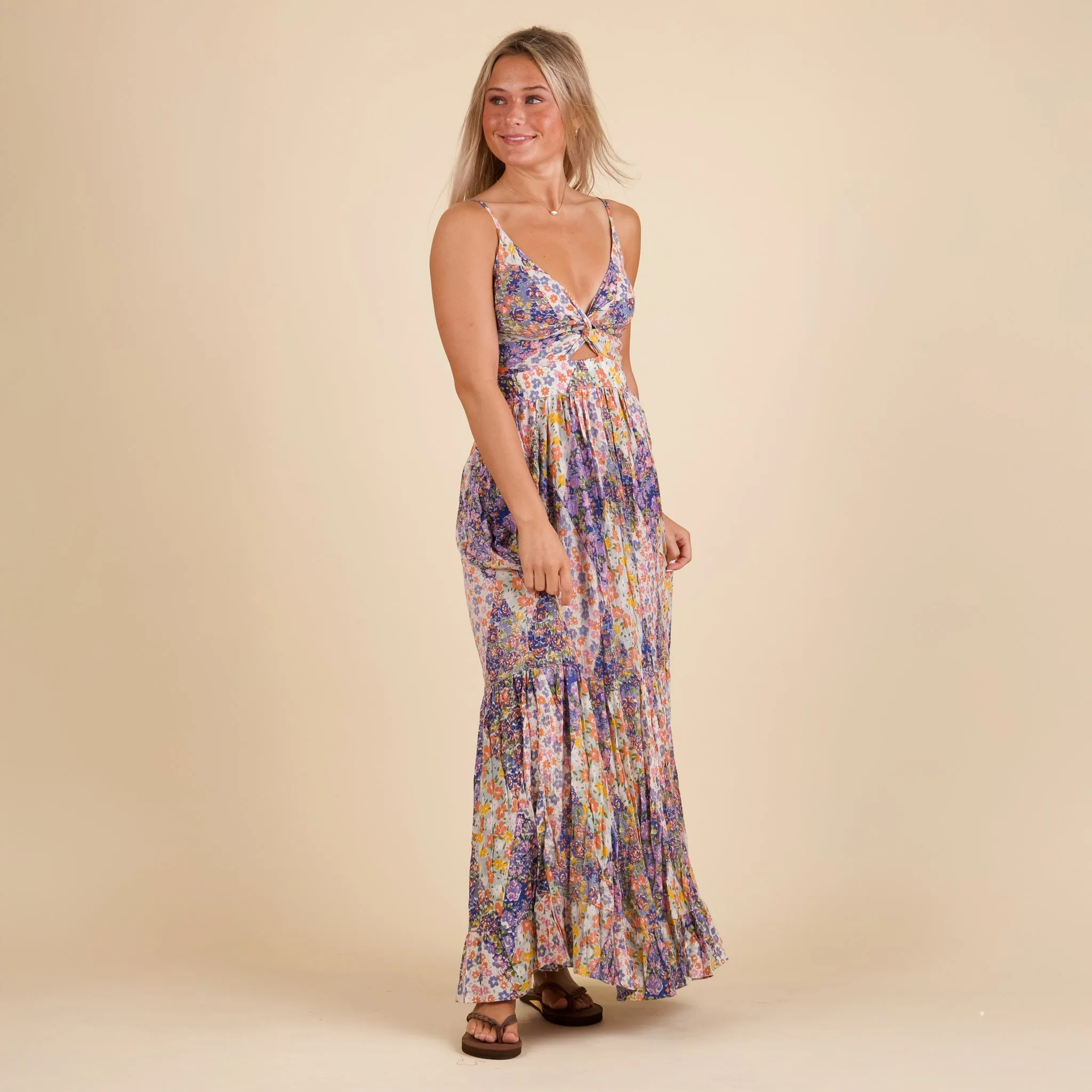 Sleeveless Twist Maxi Dress