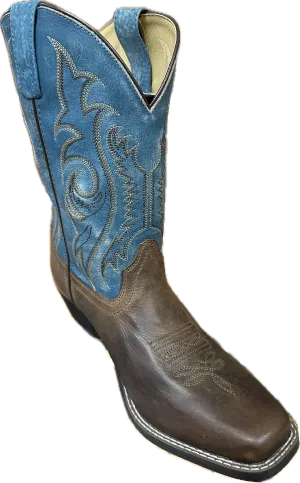 Smoky Mountain Women's Victoria Brown Oil Distressed & Vintage Blue Boots