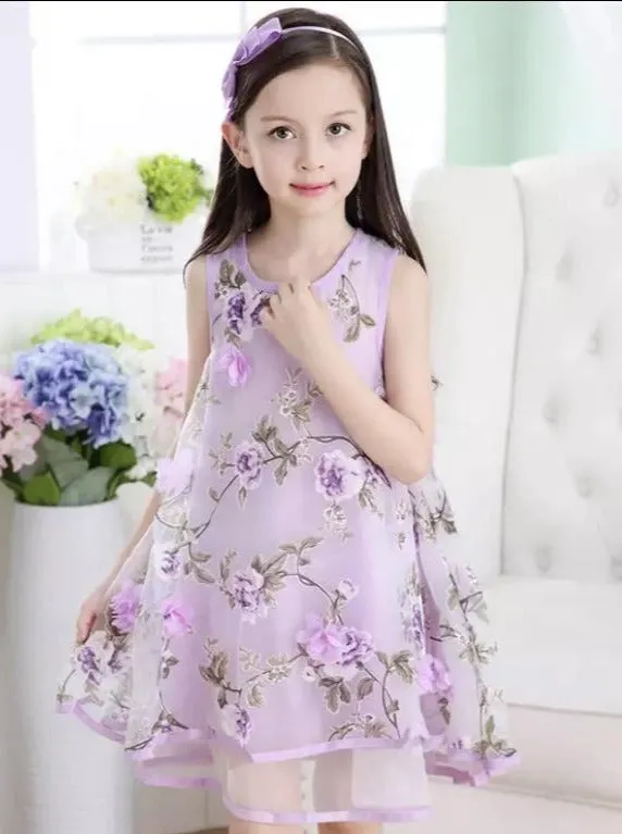 Spring Dreams Flower Lace Party Dress