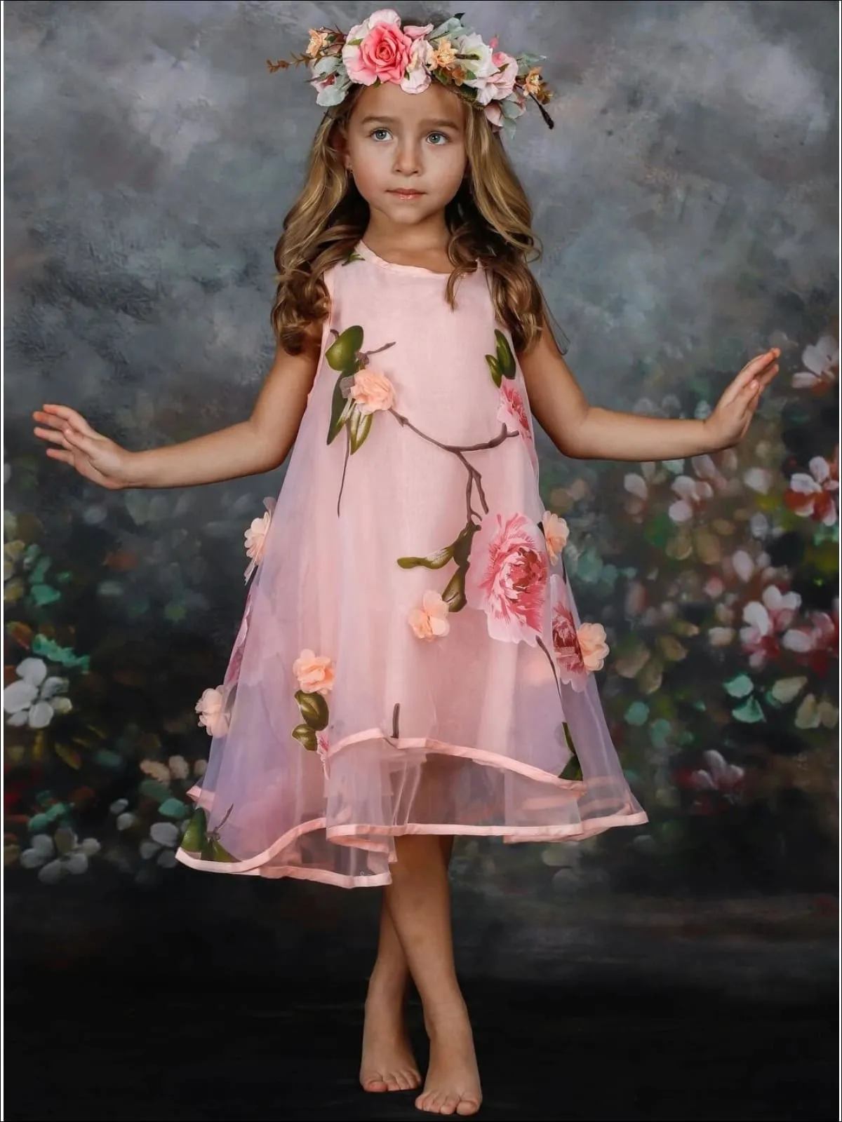 Spring Dreams Flower Lace Party Dress