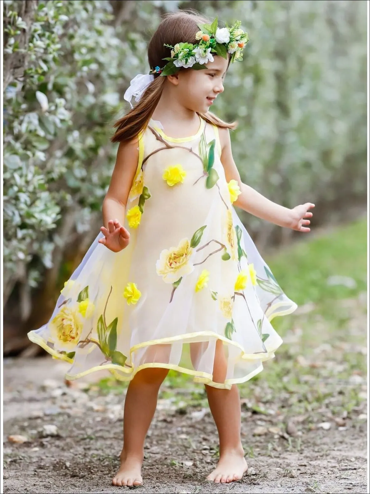Spring Dreams Flower Lace Party Dress